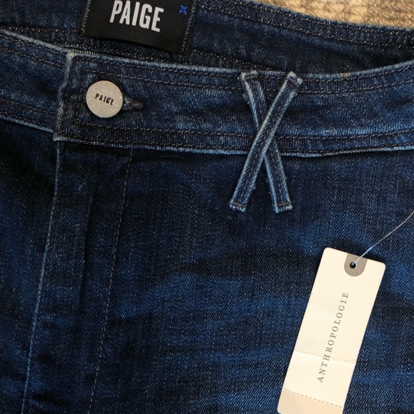 PAIGE Dark Wash Wide Leg Jeans - Picture 3 of 4
